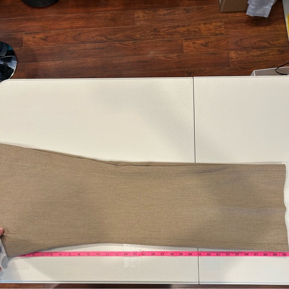 J. Jill Women’s Tan Stretch Ankle Trousers Side Zip Pockets Flat Front Sz.12 NWT - Picture 8 of 9